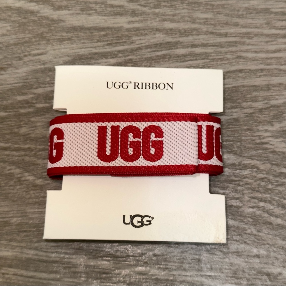 UGG Logo Authentic Ribbon Customize UGG Bailey Boots Red & White Ribbon Bows